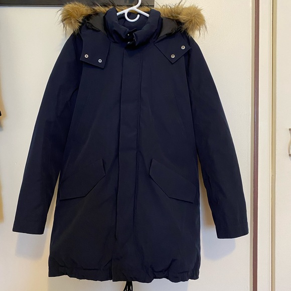 Cole Haan Signature Navy Blue Long Coat